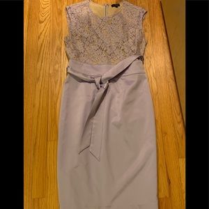 Lilac knee length satin dress